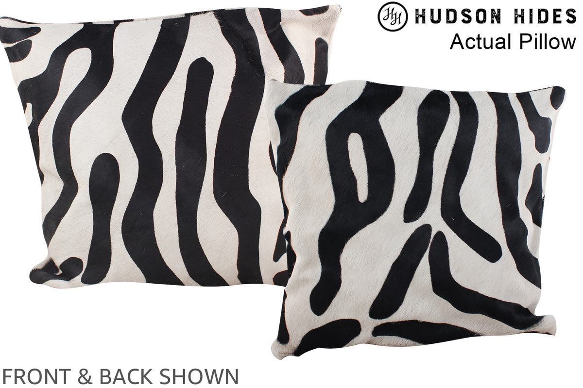 Zebra Cowhide Pillow #A13972