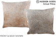 Grey with Beige 16"x16" Brazilian Cowhide Pillow #A13973 by Hudson Hides