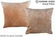 Grey with Beige 16"x16" Brazilian Cowhide Pillow #A13979 by Hudson Hides