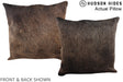 Grey with Beige 16"x16" Brazilian Cowhide Pillow #A13984 by Hudson Hides