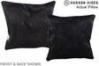 Solid Black 16"x16" Brazilian Cowhide Pillow #A13991 by Hudson Hides