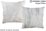Grey 16"x16" Brazilian Cowhide Pillow #A13992 by Hudson Hides