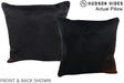Solid Black 16"x16" Brazilian Cowhide Pillow #A13994 by Hudson Hides