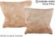 Beige 16"x16" Brazilian Cowhide Pillow #A14015 by Hudson Hides