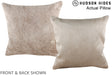 Beige 16"x16" Brazilian Cowhide Pillow #A14030 by Hudson Hides