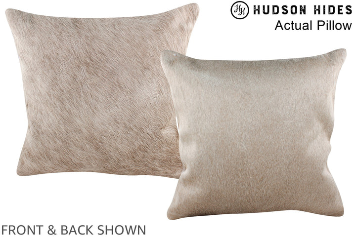 Beige 16"x16" Brazilian Cowhide Pillow #A14030 by Hudson Hides