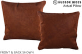 Solid Brown 16"x16" Brazilian Cowhide Pillow #A14031 by Hudson Hides