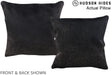 Solid Black 16"x16" Brazilian Cowhide Pillow #A14044 by Hudson Hides