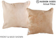 Beige 16"x16" Brazilian Cowhide Pillow #A14053 by Hudson Hides