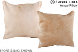 Beige 16"x16" Brazilian Cowhide Pillow #A14053 by Hudson Hides