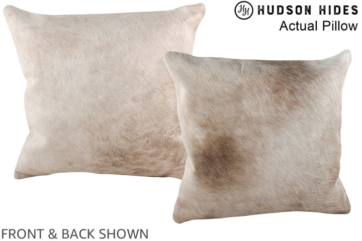 Grey with Beige 16"x16" Brazilian Cowhide Pillow #A14065 by Hudson Hides