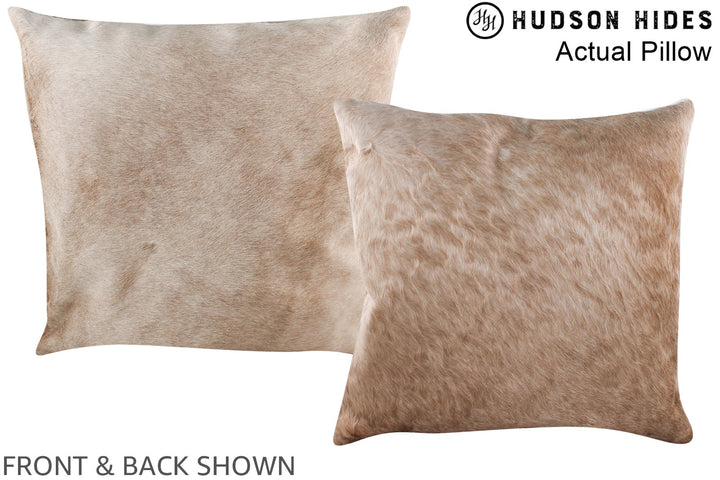 Taupe 16"x16" Brazilian Cowhide Pillow #A14092 by Hudson Hides