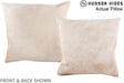 Beige 16"x16" Brazilian Cowhide Pillow #A14100 by Hudson Hides