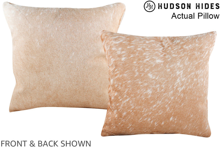 Beige 16"x16" Brazilian Cowhide Pillow #A14101 by Hudson Hides
