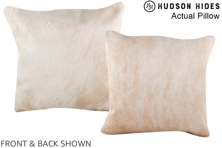 Beige 16"x16" Brazilian Cowhide Pillow #A14104 by Hudson Hides
