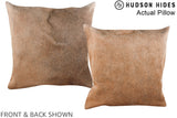 Grey with Beige 20"x20" Brazilian Cowhide Pillow #A14298 by Hudson Hides