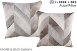 Patchwork 20"x20" Brazilian Cowhide Pillow #A14300 by Hudson Hides