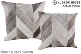 Patchwork 20"x20" Brazilian Cowhide Pillow #A14331 by Hudson Hides