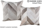 Patchwork 20"x20" Brazilian Cowhide Pillow #A14343 by Hudson Hides