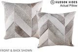 Patchwork 20"x20" Brazilian Cowhide Pillow #A14352 by Hudson Hides