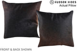 Chocolate 20"x20" Brazilian Cowhide Pillow #A14353 by Hudson Hides