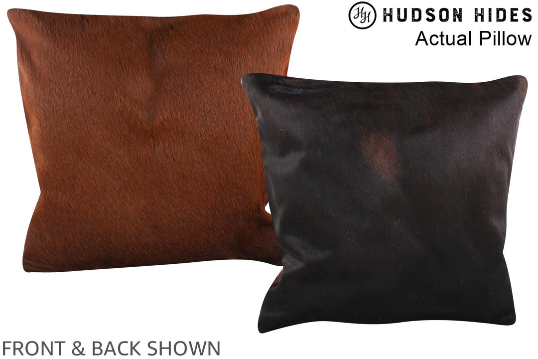Chocolate 20"x20" Brazilian Cowhide Pillow #A14355 by Hudson Hides