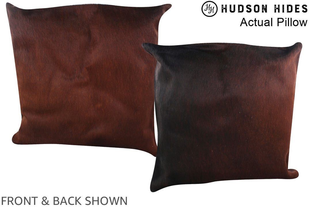 Chocolate 20"x20" Brazilian Cowhide Pillow #A14357 by Hudson Hides