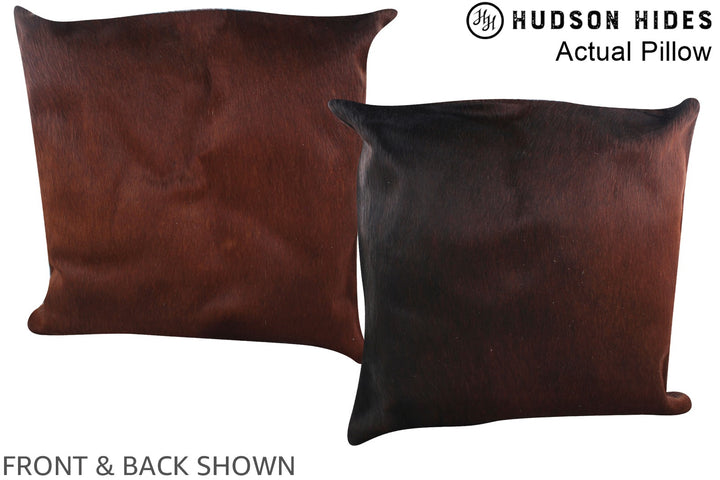 Chocolate 20"x20" Brazilian Cowhide Pillow #A14357 by Hudson Hides