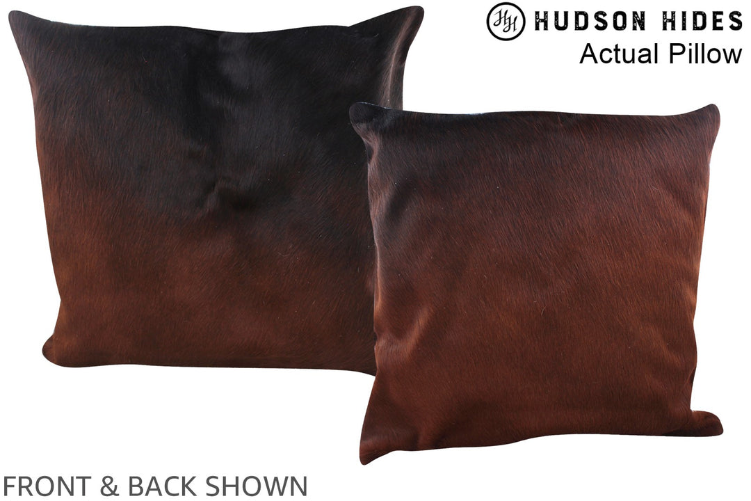 Solid Brown 20"x20" Brazilian Cowhide Pillow #A14382 by Hudson Hides