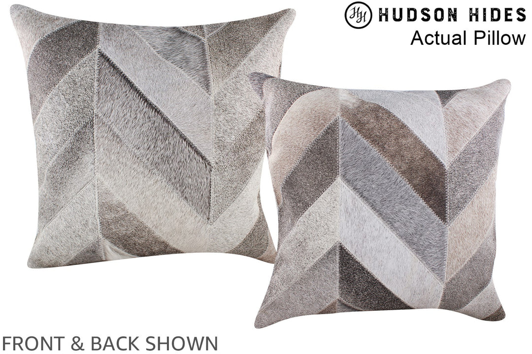 Patchwork 20"x20" Brazilian Cowhide Pillow #A14383 by Hudson Hides