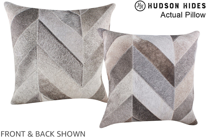Patchwork 20"x20" Brazilian Cowhide Pillow #A14383 by Hudson Hides