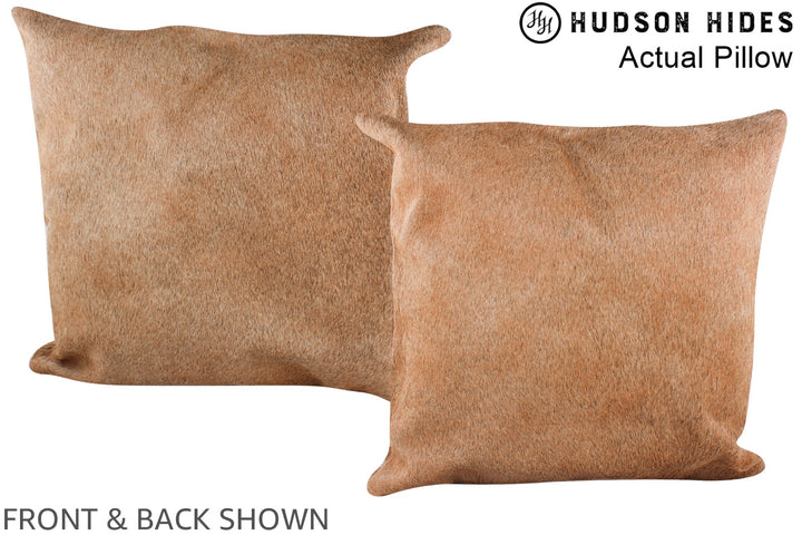 Solid Brown 20"x20" Brazilian Cowhide Pillow #A14410 by Hudson Hides