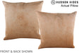 Beige 20"x20" Brazilian Cowhide Pillow #A14415 by Hudson Hides