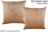 Beige 20"x20" Brazilian Cowhide Pillow #A14415 by Hudson Hides