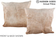 Grey with Beige 20"x20" Brazilian Cowhide Pillow #A14424 by Hudson Hides