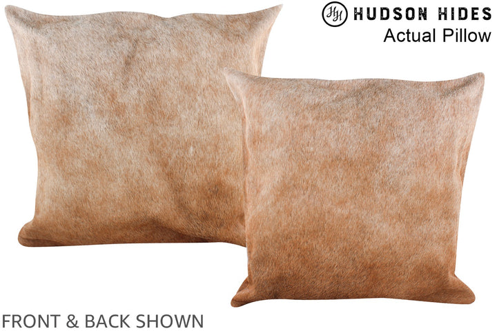 Beige 20"x20" Brazilian Cowhide Pillow #A14429 by Hudson Hides