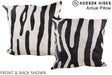Zebra 20"x20" Brazilian Cowhide Pillow #A14436 by Hudson Hides