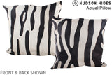 Zebra 20"x20" Brazilian Cowhide Pillow #A14436 by Hudson Hides