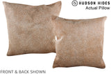 Grey with Beige 20"x20" Brazilian Cowhide Pillow #A14437 by Hudson Hides