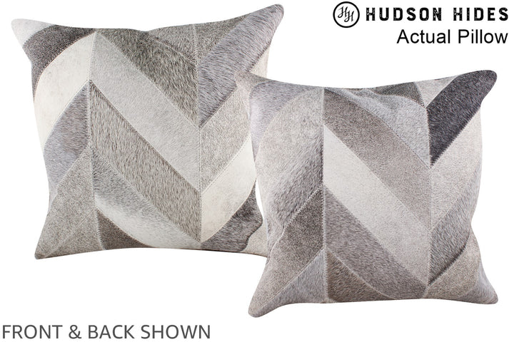 Patchwork 20"x20" Brazilian Cowhide Pillow #A14454 by Hudson Hides