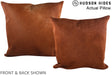 Solid Brown 20"x20" Brazilian Cowhide Pillow #A14463 by Hudson Hides