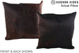 Solid Black 20"x20" Brazilian Cowhide Pillow #A14493 by Hudson Hides