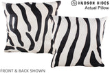Zebra 20"x20" Brazilian Cowhide Pillow #A14515 by Hudson Hides