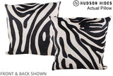 Zebra 20"x20" Brazilian Cowhide Pillow #A14517 by Hudson Hides