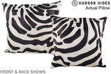 Zebra 20"x20" Brazilian Cowhide Pillow #A14518 by Hudson Hides