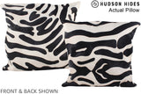 Zebra 20"x20" Brazilian Cowhide Pillow #A14520 by Hudson Hides