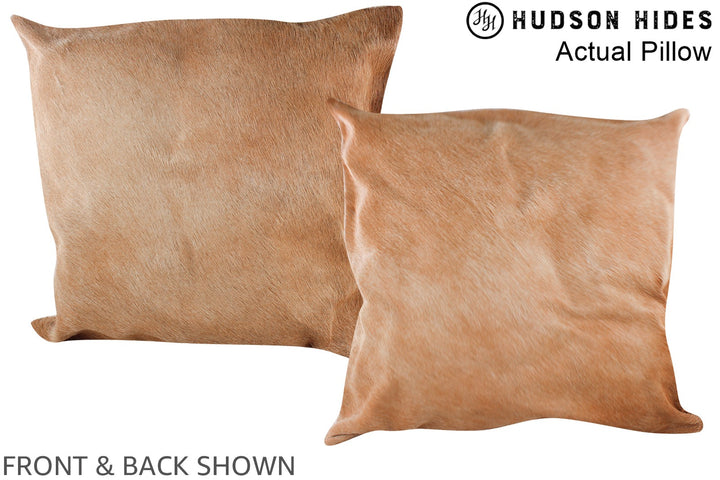 Beige 20"x20" Brazilian Cowhide Pillow #A14532 by Hudson Hides