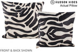 Zebra 20"x20" Brazilian Cowhide Pillow #A14536 by Hudson Hides