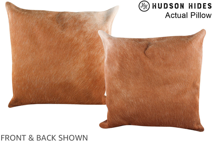 Solid Brown 20"x20" Brazilian Cowhide Pillow #A14564 by Hudson Hides