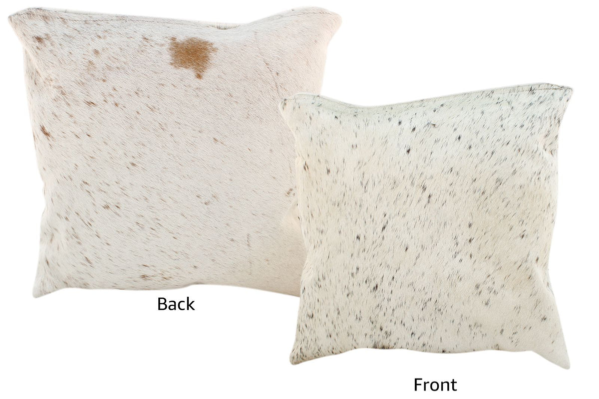Salt and Pepper Brown Cowhide Pillow #16881